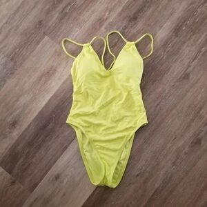 Vibrant Yellow One-Piece Swimsuit